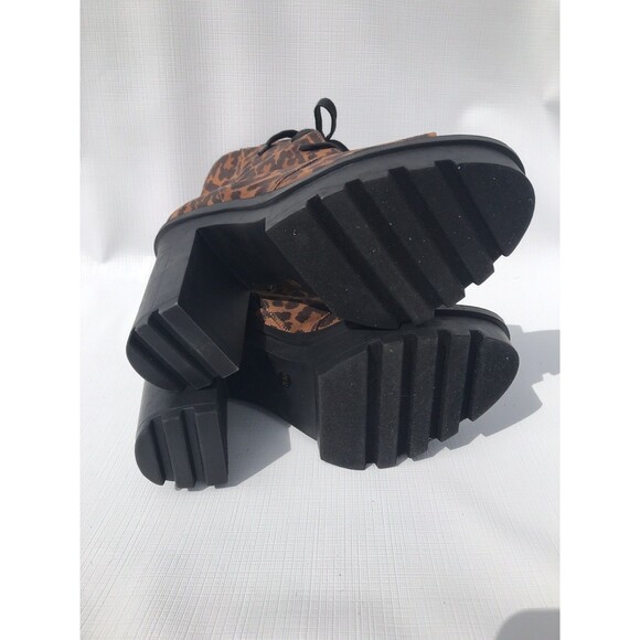 Jessica Simpson Women's Lizzah Animal Print Faux Suede Open Toe Bootie Size 10m - Picture 8 of 8